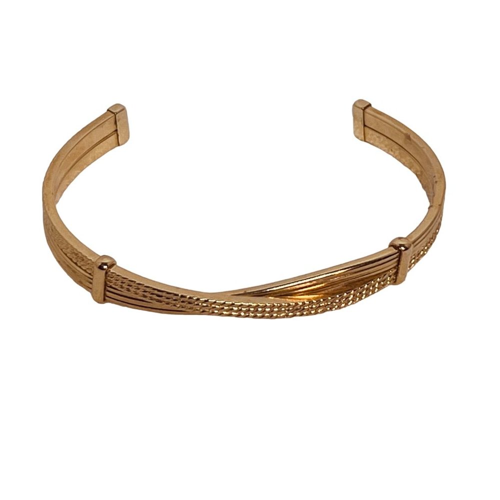 Avon Gold Tone Crossroads Cuff Bracelet